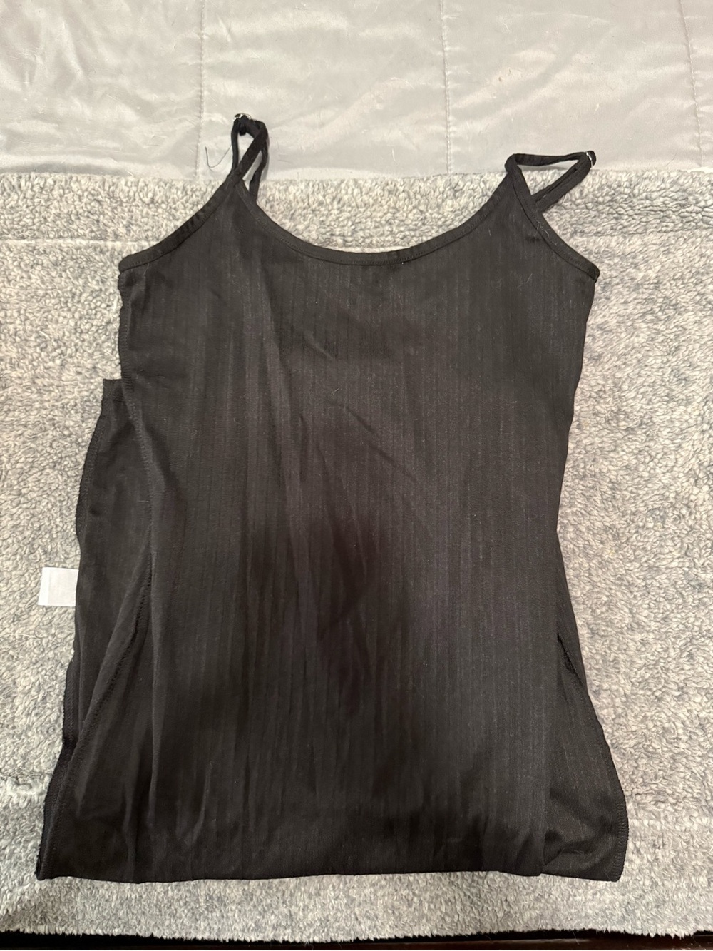 Black Ribbed Spaghetti Strap Bodycon Maxi dress